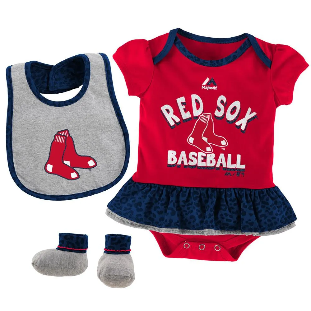 Sweet Red Sox Fan Bodysuit, Bib and bootie