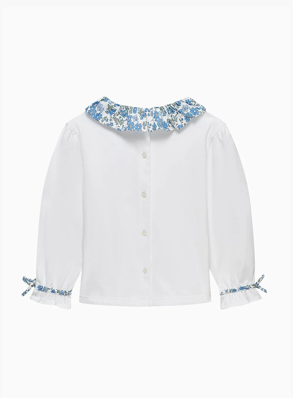 Willow Jersey Top in Blue Floret